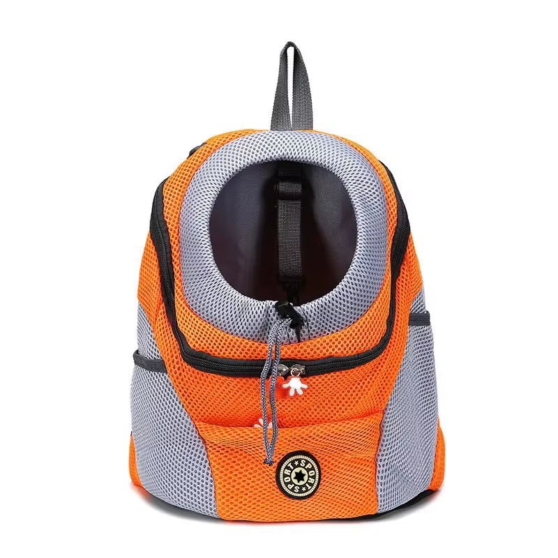 New Dog Pet Backpack Carrier Travel Bag Front Pack Breathable Adjustable with Safety Reflective Strips for Hiking Outdoor Cats